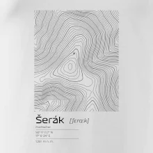 Šerák - vrstevnice v obdĺžniku