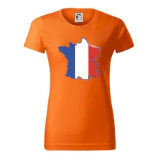 Francúzska vlajka mapa obrys Francúzska vlajka mapa obrys