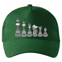 Šachové figúrky v rade - kreslené