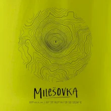 Milešovka - vrstevnice v kruhu