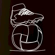 Futbalová lopta kopačka jedným ťahom Futbalová lopta kopačka jedným ťahom