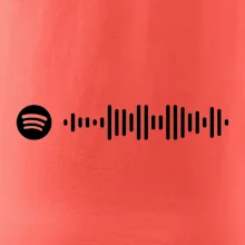 Spotify kód na prsníku