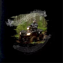 ATV štvorkolka v lese ATV štvorkolka v lese
