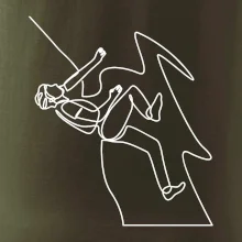 Lezec na skale jedným ťahom