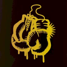 Box rukavice - zlatá potlač