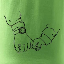 Otec a syn ruky obrys