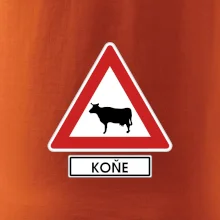 Dopravní značka - Pozor koně / kráva