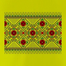 Ukrajinský vzor - Červeno Zelený