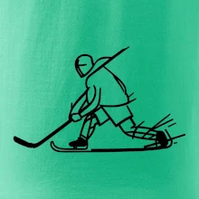 Kreslený hokejista tučnou fixkou