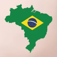 Brazília vlajka v mape
