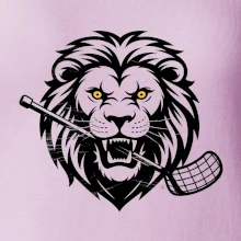 Floorball - Lev s hokejkou v tlamě