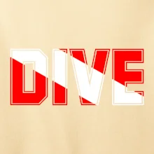 Dive nápis vlajka