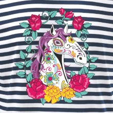 Kôň farebný s kvetinami