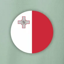 Vlajka Malta guľatá na prsník