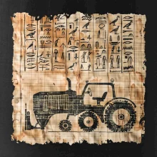 Egyptské hieroglyfy traktor
