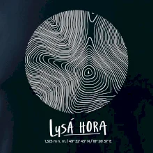 Lysá hora - vrstevnice v kruhu