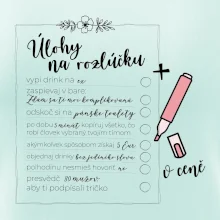 Tričko na rozlúčku s úlohami pre nevestu - lineárne