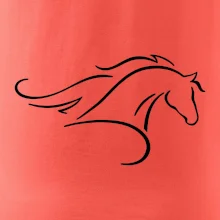 Kôň - bežiaci silueta hlavy