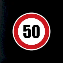 Dopravná značka - obmedzenie rýchlosti 50 Dopravná značka - obmedzenie rýchlosti 50