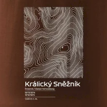 Králický Sněžník - vrstevnice v obdĺžniku