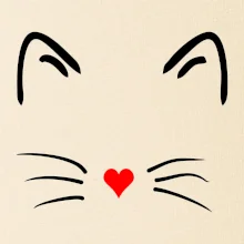 Mačka - srdce namiesto nosa Mačka - srdce namiesto nosa