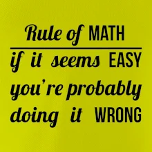 Rule of math Rule of math