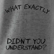 What exactly didn't you understand - physics What exactly didn't you understand - physics
