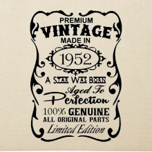 Vintage Etiketa - 1952