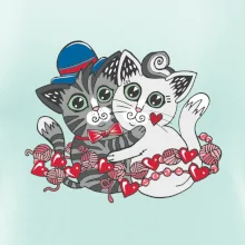Mačky v objatí (Pecka design)