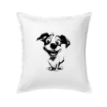 Čiernobiela karikatúra Jack Russell teriér