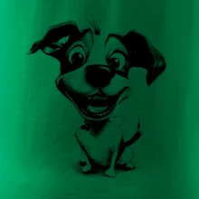 Čiernobiela karikatúra Jack Russell teriér