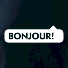 Nápis Bonjour Nápis Bonjour