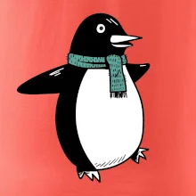 Tučniak so zeleným šálom