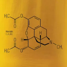 Molekulárna štruktúra Heroín Molekulárna štruktúra Heroín