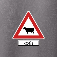Dopravní značka - Pozor koně / kráva