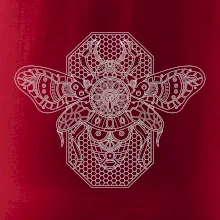 Steampunk včela čiernobiela