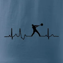 EKG hod kladivom muž