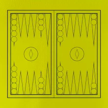 Backgammon čiernobiely