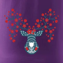 Folklór - jeleň s červenými plodmi