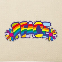 Peace nápis dúhový