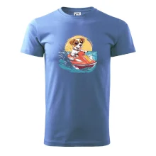 Jack russell teriér na vodnom skútri