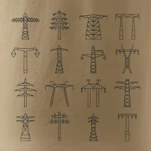 Typy stožiarov vysokého napätia