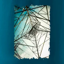 Farebné nebo - stožiare vysokého napätia