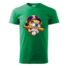 Baseballový buldok s pálkou