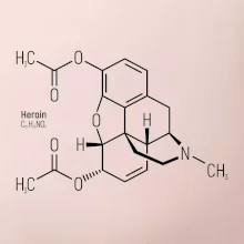Molekulárna štruktúra Heroín