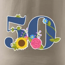 Kvetinové číslo kreslené - 50