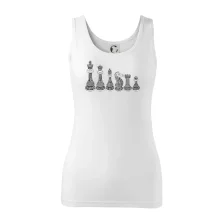 Šachové figúrky v rade - kreslené