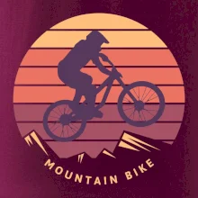 MTB farebný bicykel západ slnka