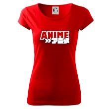 Anime nápis červený