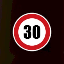 Dopravná značka - obmedzenie rýchlosti 30